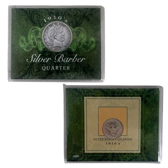 1910's Silver Barber Quarter Collectible Coin - Picture 1 of 4